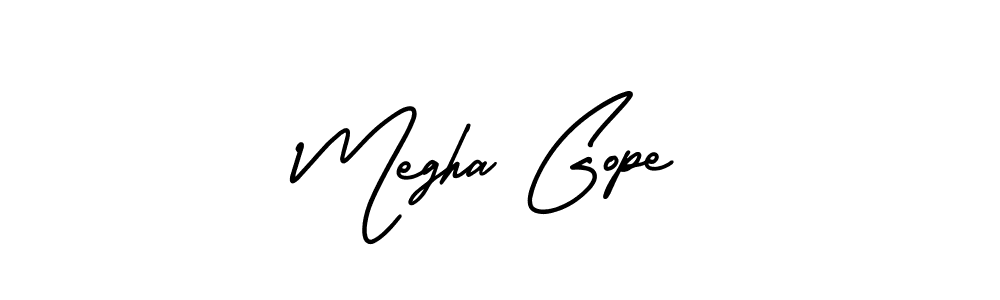 Use a signature maker to create a handwritten signature online. With this signature software, you can design (AmerikaSignatureDemo-Regular) your own signature for name Megha Gope. Megha Gope signature style 3 images and pictures png