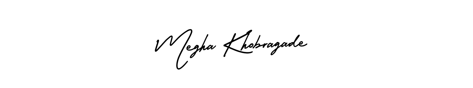 Create a beautiful signature design for name Megha Khobragade. With this signature (AmerikaSignatureDemo-Regular) fonts, you can make a handwritten signature for free. Megha Khobragade signature style 3 images and pictures png