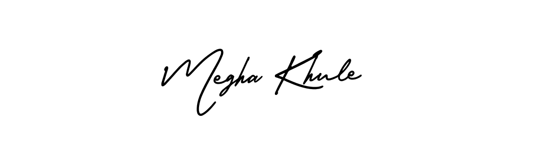 Make a beautiful signature design for name Megha Khule. With this signature (AmerikaSignatureDemo-Regular) style, you can create a handwritten signature for free. Megha Khule signature style 3 images and pictures png