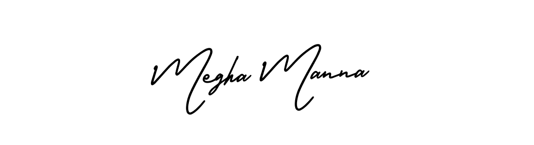 How to make Megha Manna signature? AmerikaSignatureDemo-Regular is a professional autograph style. Create handwritten signature for Megha Manna name. Megha Manna signature style 3 images and pictures png