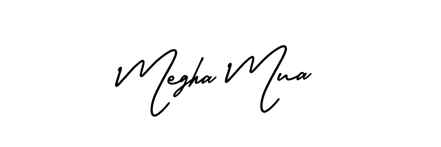 How to make Megha Mua signature? AmerikaSignatureDemo-Regular is a professional autograph style. Create handwritten signature for Megha Mua name. Megha Mua signature style 3 images and pictures png