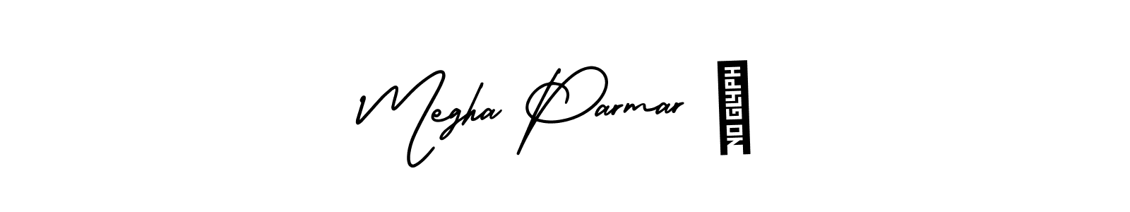 How to Draw Megha Parmar ♡ signature style? AmerikaSignatureDemo-Regular is a latest design signature styles for name Megha Parmar ♡. Megha Parmar ♡ signature style 3 images and pictures png