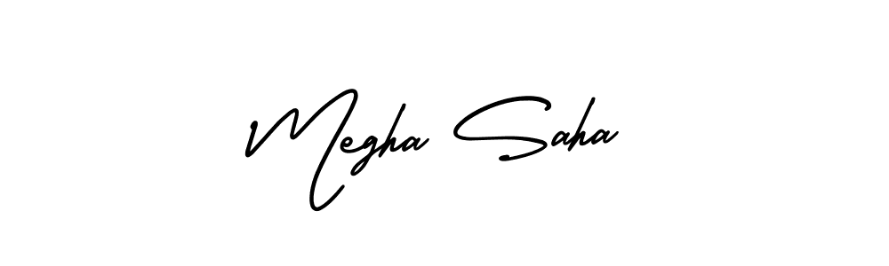 Create a beautiful signature design for name Megha Saha. With this signature (AmerikaSignatureDemo-Regular) fonts, you can make a handwritten signature for free. Megha Saha signature style 3 images and pictures png