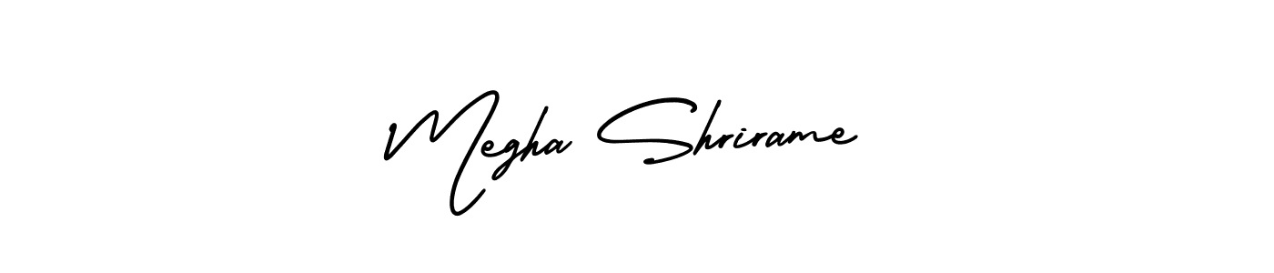 This is the best signature style for the Megha Shrirame name. Also you like these signature font (AmerikaSignatureDemo-Regular). Mix name signature. Megha Shrirame signature style 3 images and pictures png