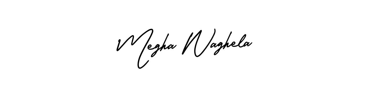 How to make Megha Waghela name signature. Use AmerikaSignatureDemo-Regular style for creating short signs online. This is the latest handwritten sign. Megha Waghela signature style 3 images and pictures png