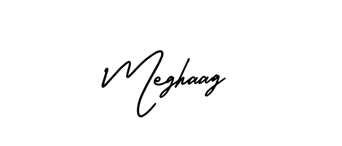 Design your own signature with our free online signature maker. With this signature software, you can create a handwritten (AmerikaSignatureDemo-Regular) signature for name Meghaag. Meghaag signature style 3 images and pictures png
