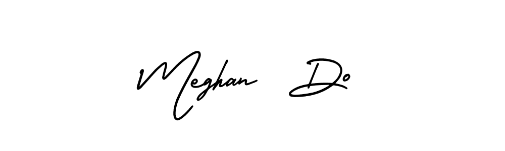 The best way (AmerikaSignatureDemo-Regular) to make a short signature is to pick only two or three words in your name. The name Meghan  Do include a total of six letters. For converting this name. Meghan  Do signature style 3 images and pictures png