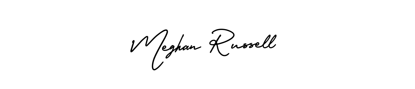 Create a beautiful signature design for name Meghan Russell. With this signature (AmerikaSignatureDemo-Regular) fonts, you can make a handwritten signature for free. Meghan Russell signature style 3 images and pictures png