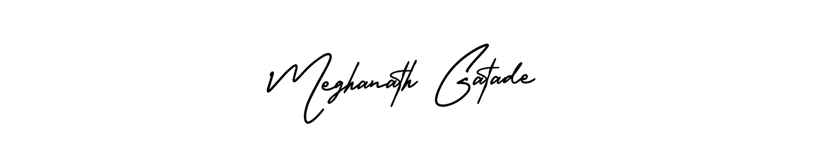 Make a short Meghanath Gatade signature style. Manage your documents anywhere anytime using AmerikaSignatureDemo-Regular. Create and add eSignatures, submit forms, share and send files easily. Meghanath Gatade signature style 3 images and pictures png