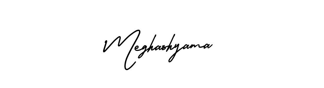 Create a beautiful signature design for name Meghashyama. With this signature (AmerikaSignatureDemo-Regular) fonts, you can make a handwritten signature for free. Meghashyama signature style 3 images and pictures png