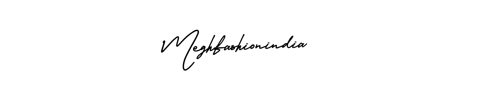 Create a beautiful signature design for name Meghfashionindia. With this signature (AmerikaSignatureDemo-Regular) fonts, you can make a handwritten signature for free. Meghfashionindia signature style 3 images and pictures png