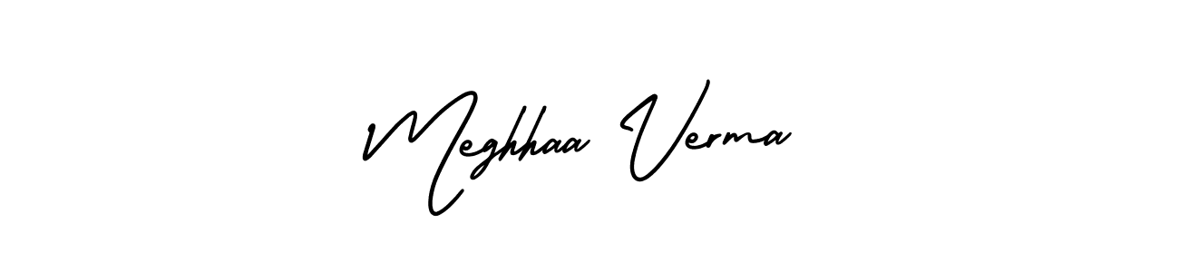 Meghhaa Verma stylish signature style. Best Handwritten Sign (AmerikaSignatureDemo-Regular) for my name. Handwritten Signature Collection Ideas for my name Meghhaa Verma. Meghhaa Verma signature style 3 images and pictures png