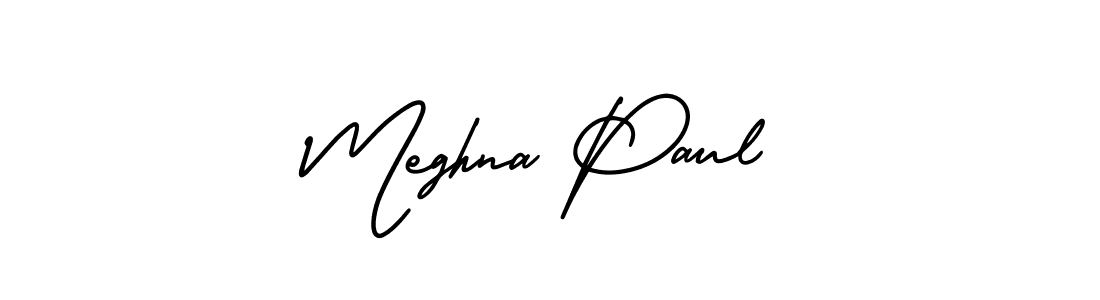 AmerikaSignatureDemo-Regular is a professional signature style that is perfect for those who want to add a touch of class to their signature. It is also a great choice for those who want to make their signature more unique. Get Meghna Paul name to fancy signature for free. Meghna Paul signature style 3 images and pictures png