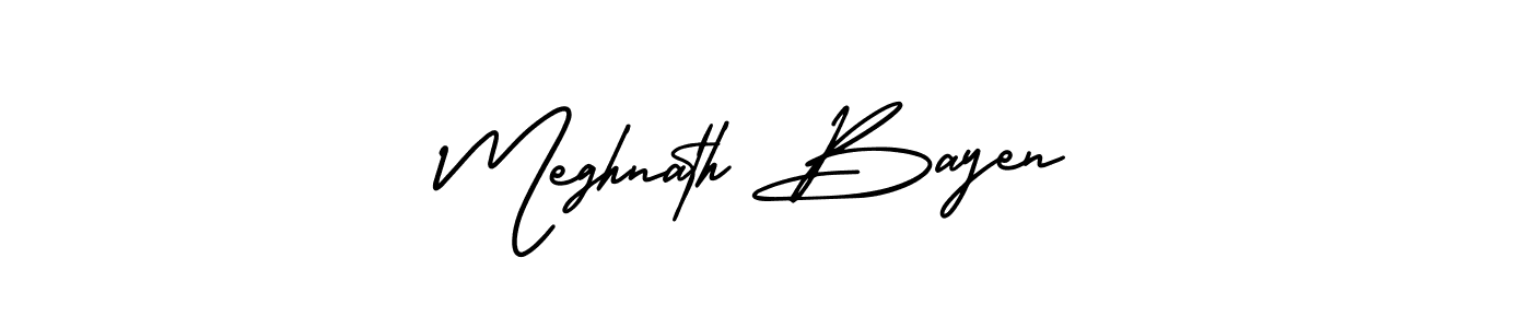 How to make Meghnath Bayen signature? AmerikaSignatureDemo-Regular is a professional autograph style. Create handwritten signature for Meghnath Bayen name. Meghnath Bayen signature style 3 images and pictures png