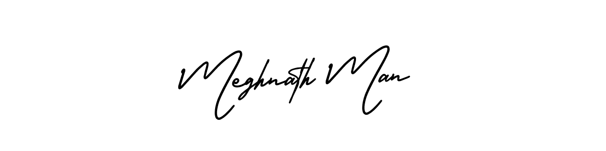 How to make Meghnath Man name signature. Use AmerikaSignatureDemo-Regular style for creating short signs online. This is the latest handwritten sign. Meghnath Man signature style 3 images and pictures png