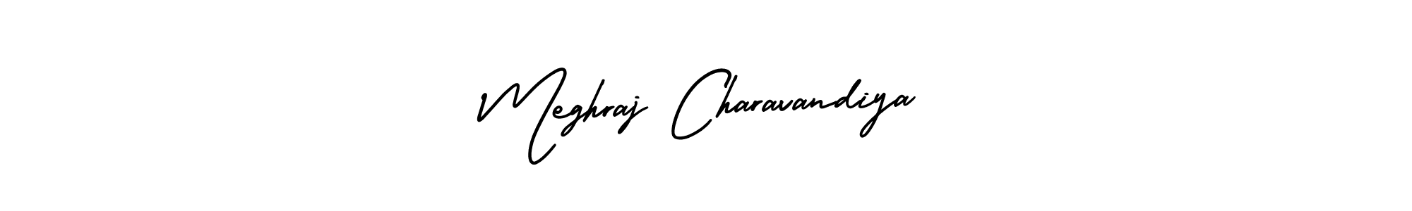 Make a beautiful signature design for name Meghraj Charavandiya. With this signature (AmerikaSignatureDemo-Regular) style, you can create a handwritten signature for free. Meghraj Charavandiya signature style 3 images and pictures png