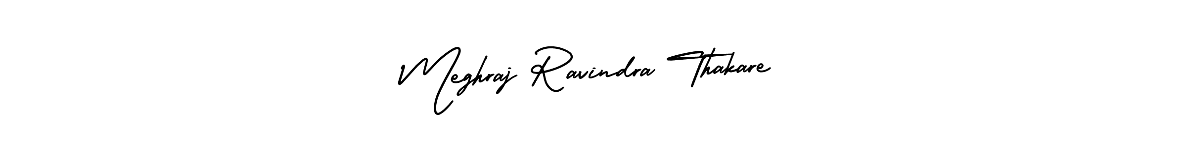 Meghraj Ravindra Thakare stylish signature style. Best Handwritten Sign (AmerikaSignatureDemo-Regular) for my name. Handwritten Signature Collection Ideas for my name Meghraj Ravindra Thakare. Meghraj Ravindra Thakare signature style 3 images and pictures png