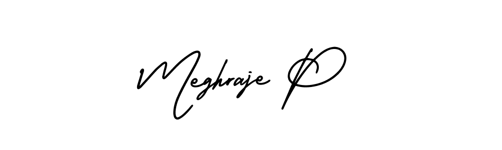 Design your own signature with our free online signature maker. With this signature software, you can create a handwritten (AmerikaSignatureDemo-Regular) signature for name Meghraje P. Meghraje P signature style 3 images and pictures png