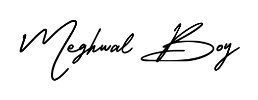 A stylish, flowing autograph style designed for name Meghwal Boy using AmerikaSignatureDemo-Regular typography. Perfect for digital creative projects. Meghwal Boy signature style 3 images and pictures png