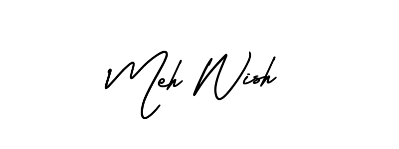 if you are searching for the best signature style for your name Meh Wish. so please give up your signature search. here we have designed multiple signature styles  using AmerikaSignatureDemo-Regular. Meh Wish signature style 3 images and pictures png