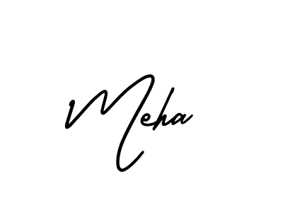 Meha stylish signature style. Best Handwritten Sign (AmerikaSignatureDemo-Regular) for my name. Handwritten Signature Collection Ideas for my name Meha. Meha signature style 3 images and pictures png
