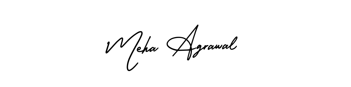 How to make Meha Agrawal name signature. Use AmerikaSignatureDemo-Regular style for creating short signs online. This is the latest handwritten sign. Meha Agrawal signature style 3 images and pictures png