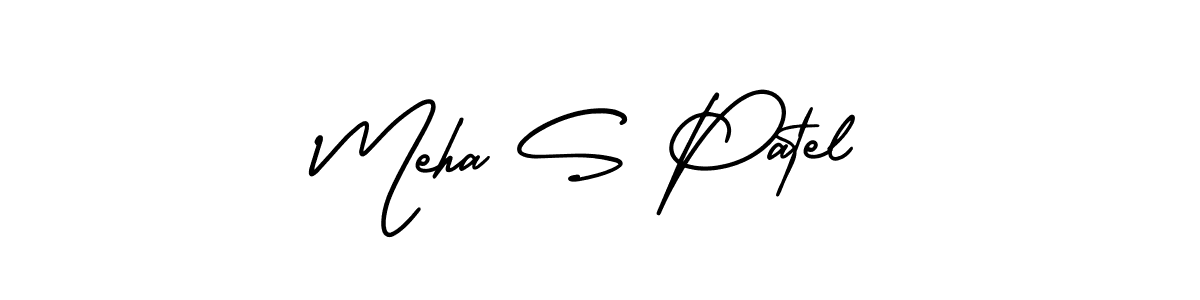 Meha S Patel stylish signature style. Best Handwritten Sign (AmerikaSignatureDemo-Regular) for my name. Handwritten Signature Collection Ideas for my name Meha S Patel. Meha S Patel signature style 3 images and pictures png