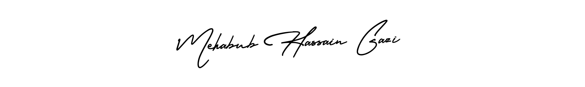 Create a beautiful signature design for name Mehabub Hassain Gazi. With this signature (AmerikaSignatureDemo-Regular) fonts, you can make a handwritten signature for free. Mehabub Hassain Gazi signature style 3 images and pictures png