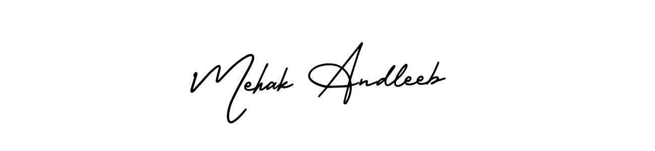You should practise on your own different ways (AmerikaSignatureDemo-Regular) to write your name (Mehak Andleeb) in signature. don't let someone else do it for you. Mehak Andleeb signature style 3 images and pictures png
