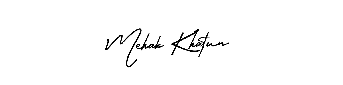 Also You can easily find your signature by using the search form. We will create Mehak Khatun name handwritten signature images for you free of cost using AmerikaSignatureDemo-Regular sign style. Mehak Khatun signature style 3 images and pictures png