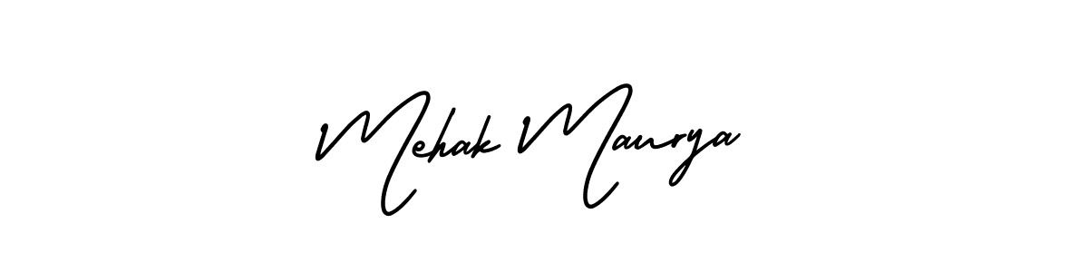 Make a beautiful signature design for name Mehak Maurya. With this signature (AmerikaSignatureDemo-Regular) style, you can create a handwritten signature for free. Mehak Maurya signature style 3 images and pictures png