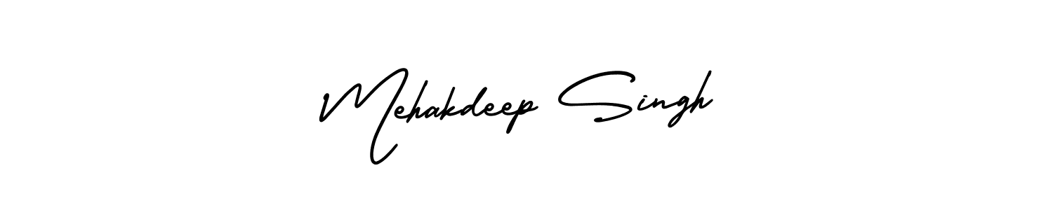 Mehakdeep Singh stylish signature style. Best Handwritten Sign (AmerikaSignatureDemo-Regular) for my name. Handwritten Signature Collection Ideas for my name Mehakdeep Singh. Mehakdeep Singh signature style 3 images and pictures png