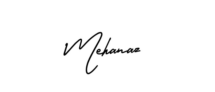 How to make Mehanaz signature? AmerikaSignatureDemo-Regular is a professional autograph style. Create handwritten signature for Mehanaz name. Mehanaz signature style 3 images and pictures png