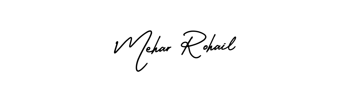 Design your own signature with our free online signature maker. With this signature software, you can create a handwritten (AmerikaSignatureDemo-Regular) signature for name Mehar Rohail. Mehar Rohail signature style 3 images and pictures png