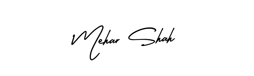 Create a beautiful signature design for name Mehar Shah. With this signature (AmerikaSignatureDemo-Regular) fonts, you can make a handwritten signature for free. Mehar Shah signature style 3 images and pictures png