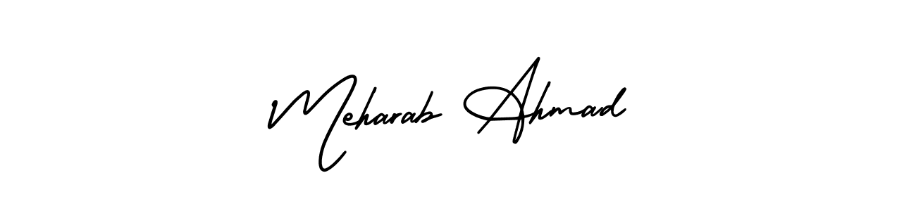 Make a short Meharab Ahmad signature style. Manage your documents anywhere anytime using AmerikaSignatureDemo-Regular. Create and add eSignatures, submit forms, share and send files easily. Meharab Ahmad signature style 3 images and pictures png