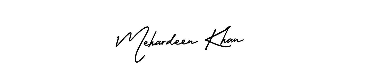 This is the best signature style for the Mehardeen Khan name. Also you like these signature font (AmerikaSignatureDemo-Regular). Mix name signature. Mehardeen Khan signature style 3 images and pictures png