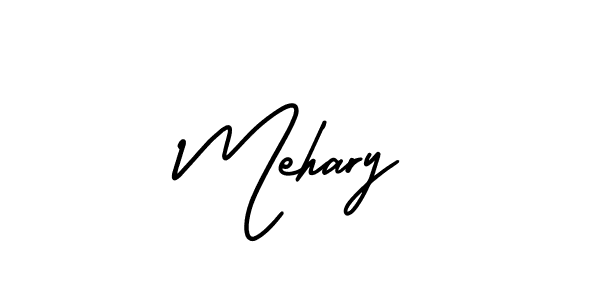 Mehary stylish signature style. Best Handwritten Sign (AmerikaSignatureDemo-Regular) for my name. Handwritten Signature Collection Ideas for my name Mehary. Mehary signature style 3 images and pictures png