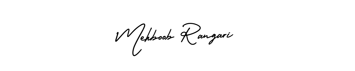 Make a beautiful signature design for name Mehboob Rangari. With this signature (AmerikaSignatureDemo-Regular) style, you can create a handwritten signature for free. Mehboob Rangari signature style 3 images and pictures png