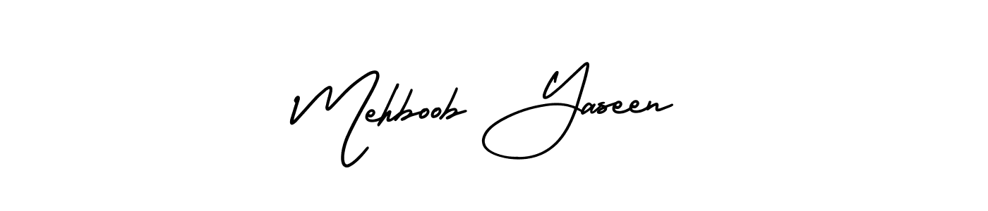 Make a beautiful signature design for name Mehboob Yaseen. With this signature (AmerikaSignatureDemo-Regular) style, you can create a handwritten signature for free. Mehboob Yaseen signature style 3 images and pictures png