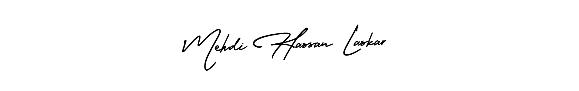 AmerikaSignatureDemo-Regular is a professional signature style that is perfect for those who want to add a touch of class to their signature. It is also a great choice for those who want to make their signature more unique. Get Mehdi Hassan Laskar name to fancy signature for free. Mehdi Hassan Laskar signature style 3 images and pictures png
