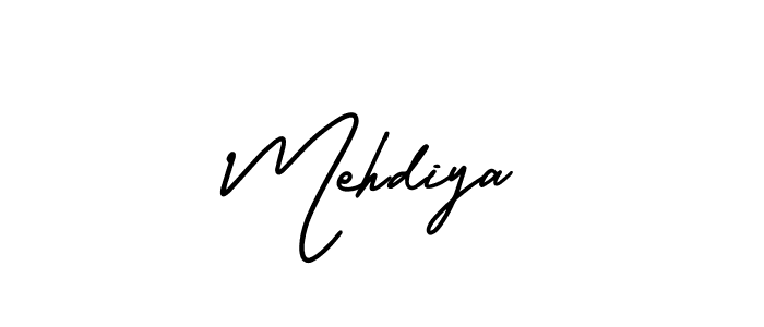 Design your own signature with our free online signature maker. With this signature software, you can create a handwritten (AmerikaSignatureDemo-Regular) signature for name Mehdiya. Mehdiya signature style 3 images and pictures png