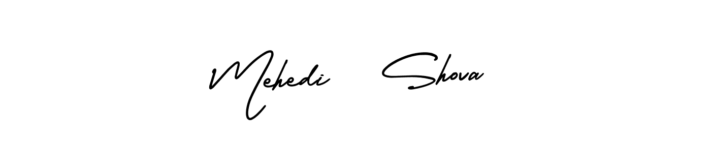 Also You can easily find your signature by using the search form. We will create Mehedi   Shova name handwritten signature images for you free of cost using AmerikaSignatureDemo-Regular sign style. Mehedi   Shova signature style 3 images and pictures png