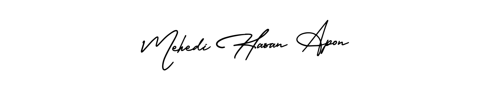 if you are searching for the best signature style for your name Mehedi Hasan Apon. so please give up your signature search. here we have designed multiple signature styles  using AmerikaSignatureDemo-Regular. Mehedi Hasan Apon signature style 3 images and pictures png