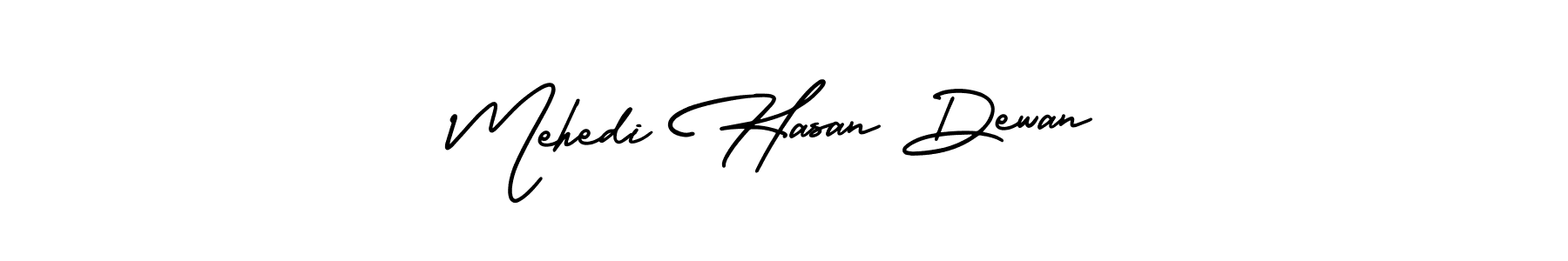 Design your own signature with our free online signature maker. With this signature software, you can create a handwritten (AmerikaSignatureDemo-Regular) signature for name Mehedi Hasan Dewan. Mehedi Hasan Dewan signature style 3 images and pictures png