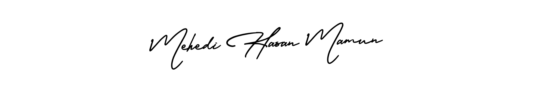 Design your own signature with our free online signature maker. With this signature software, you can create a handwritten (AmerikaSignatureDemo-Regular) signature for name Mehedi Hasan Mamun. Mehedi Hasan Mamun signature style 3 images and pictures png
