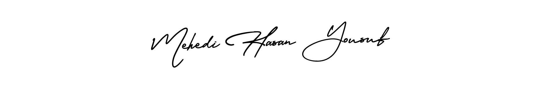 How to make Mehedi Hasan Yousuf signature? AmerikaSignatureDemo-Regular is a professional autograph style. Create handwritten signature for Mehedi Hasan Yousuf name. Mehedi Hasan Yousuf signature style 3 images and pictures png