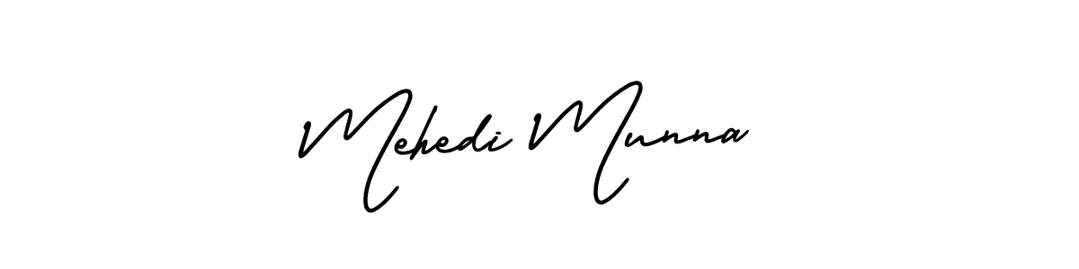 Similarly AmerikaSignatureDemo-Regular is the best handwritten signature design. Signature creator online .You can use it as an online autograph creator for name Mehedi Munna. Mehedi Munna signature style 3 images and pictures png