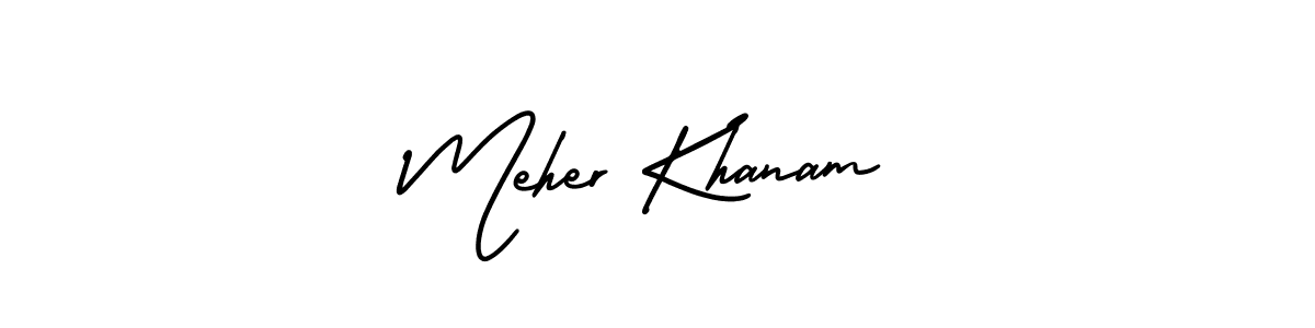 How to make Meher Khanam signature? AmerikaSignatureDemo-Regular is a professional autograph style. Create handwritten signature for Meher Khanam name. Meher Khanam signature style 3 images and pictures png