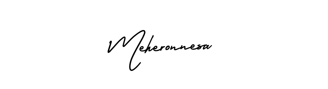 Also we have Meheronnesa name is the best signature style. Create professional handwritten signature collection using AmerikaSignatureDemo-Regular autograph style. Meheronnesa signature style 3 images and pictures png